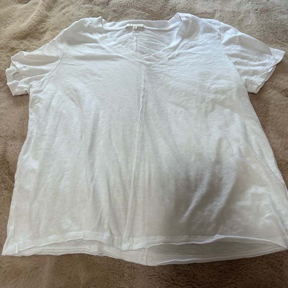 Z Supply White V-Neck T-Shirt S - Picture 1 of 3